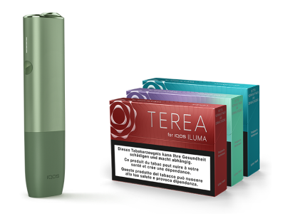 /IQOS%20Iluma%20One%20in%20moss%20green%20with%20three%20packs%20of%20TEREA%20tobacco%20sticks%20
