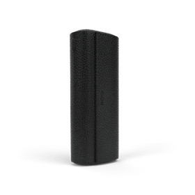 A Obsidian Black IQOS ILUMA PRIME Leather-like Full Wrap.