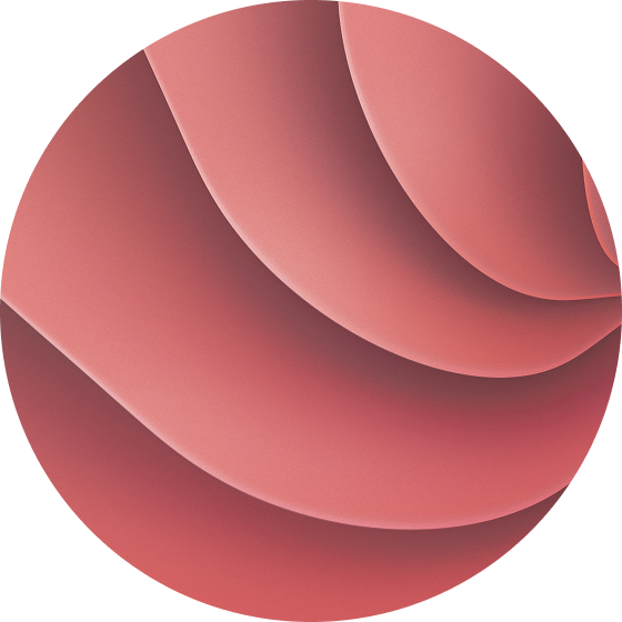 Ansicht des Päckli TEREA Ruby Wave von oben vor einem dunkelpinken Hintergrund.