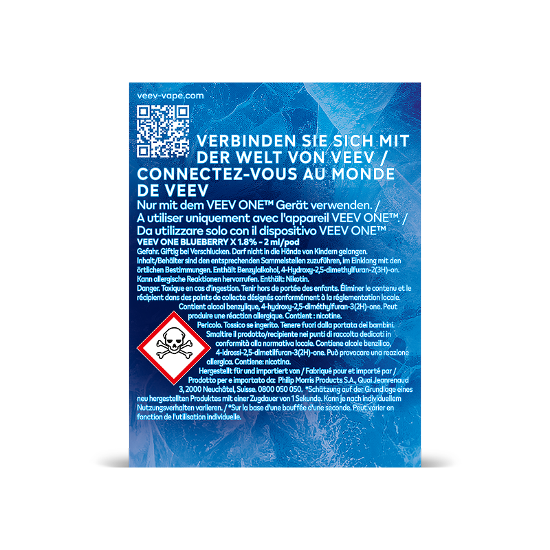 Achète des prods VEEV ONE Extra Blueberry pour vapes | VEEV Suisse
