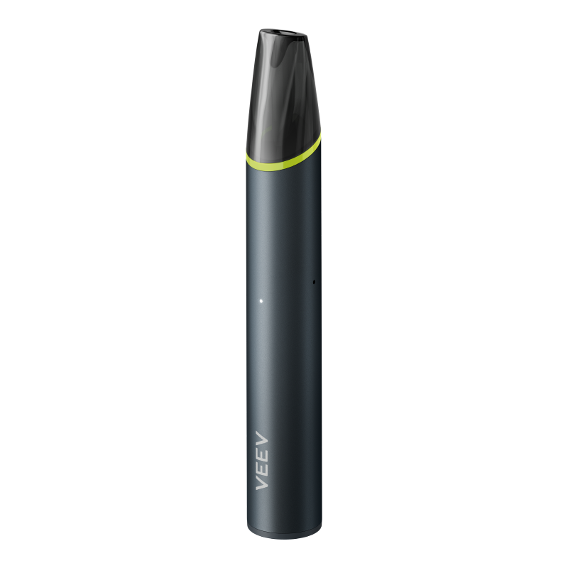 Sour Apple VEEV NOW ULTRA disposable vaping device standing vertically and facing forwards 1