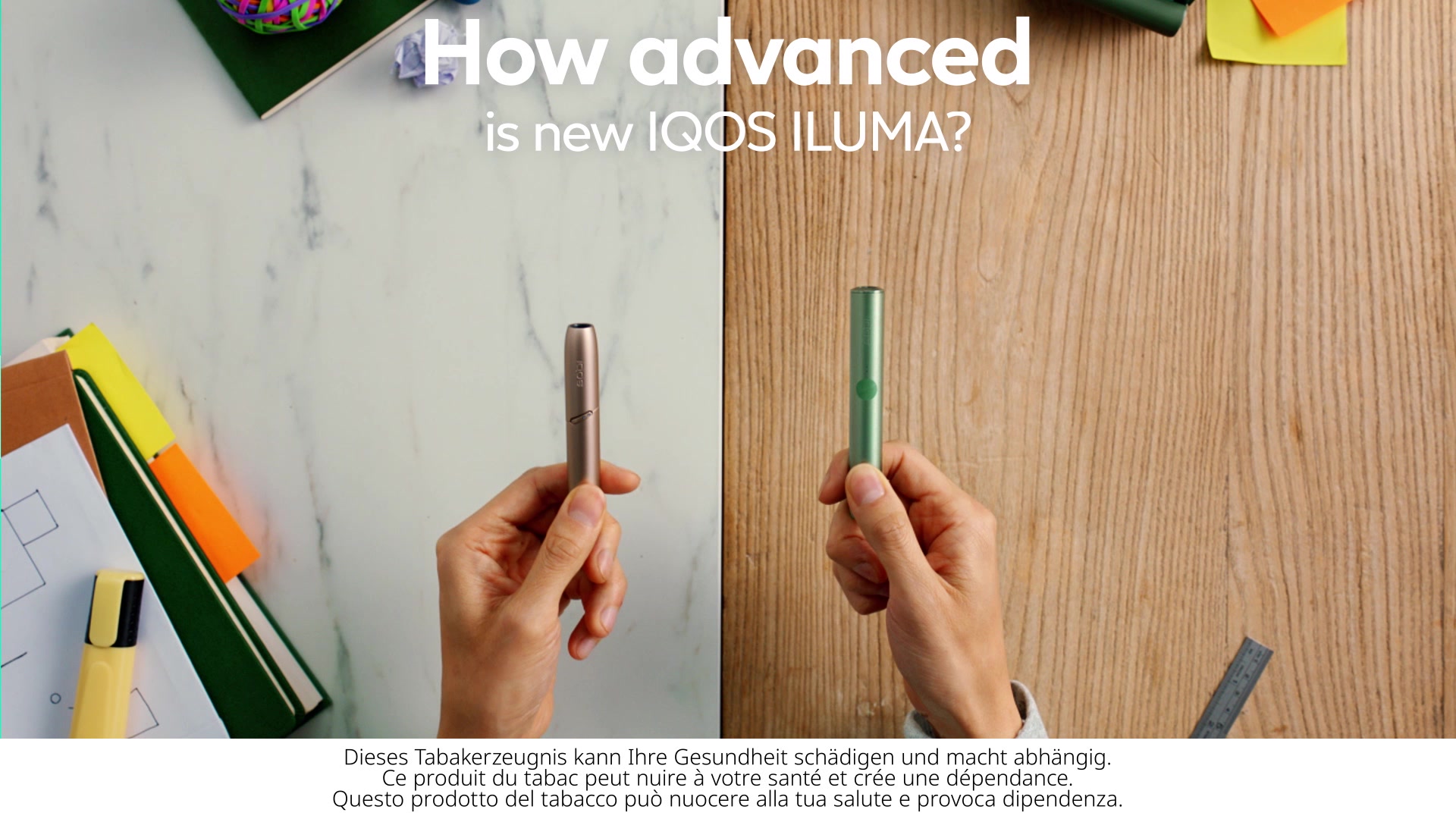 comparison showing how advanced new IQOS device Is.