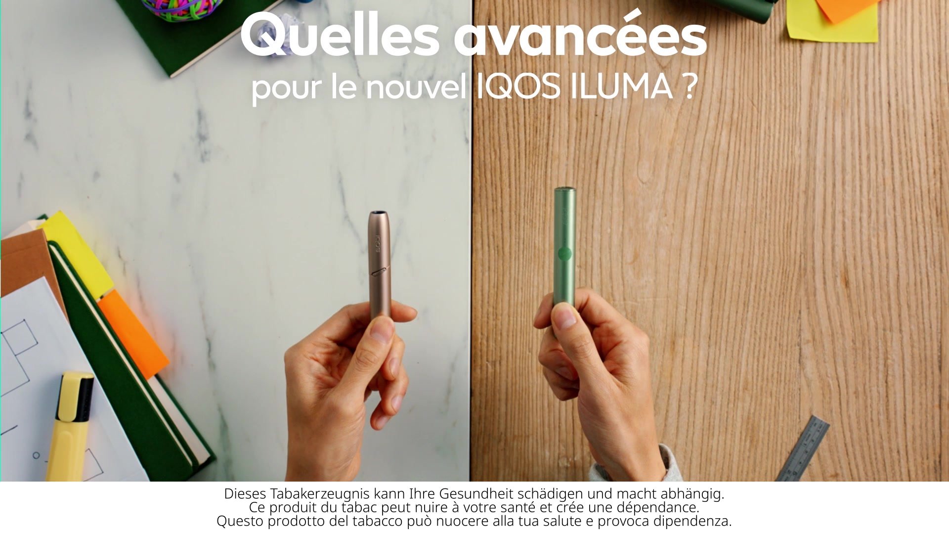 Comparaison montrant à quel point le nouvel appareil IQOS est avancé.