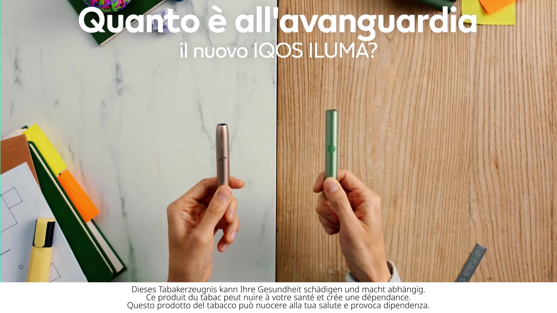 Confronto che mostra quanto sia avanzato il nuovo dispositivo IQOS.
