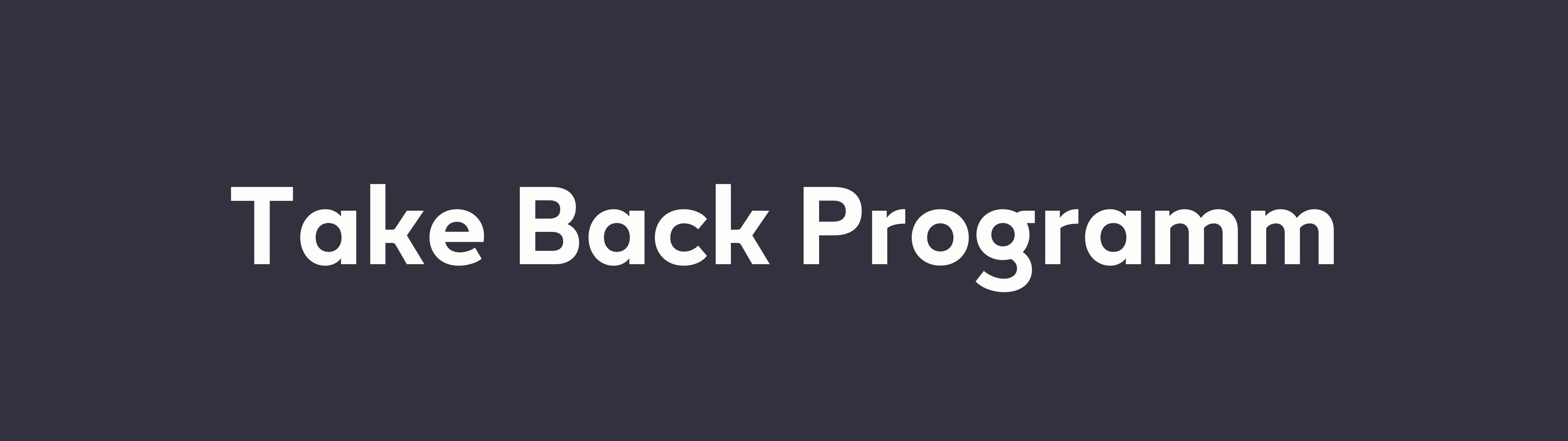 Rücknahmeprogramm-Banner