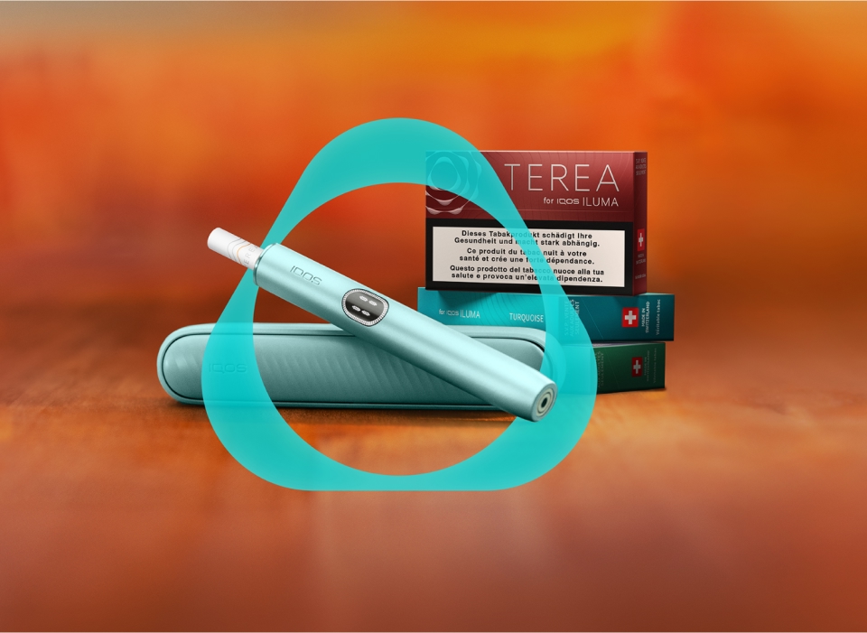 Dispositivi IQOS ILUMA i Breeze Blue e tre pacchetti di TEREA