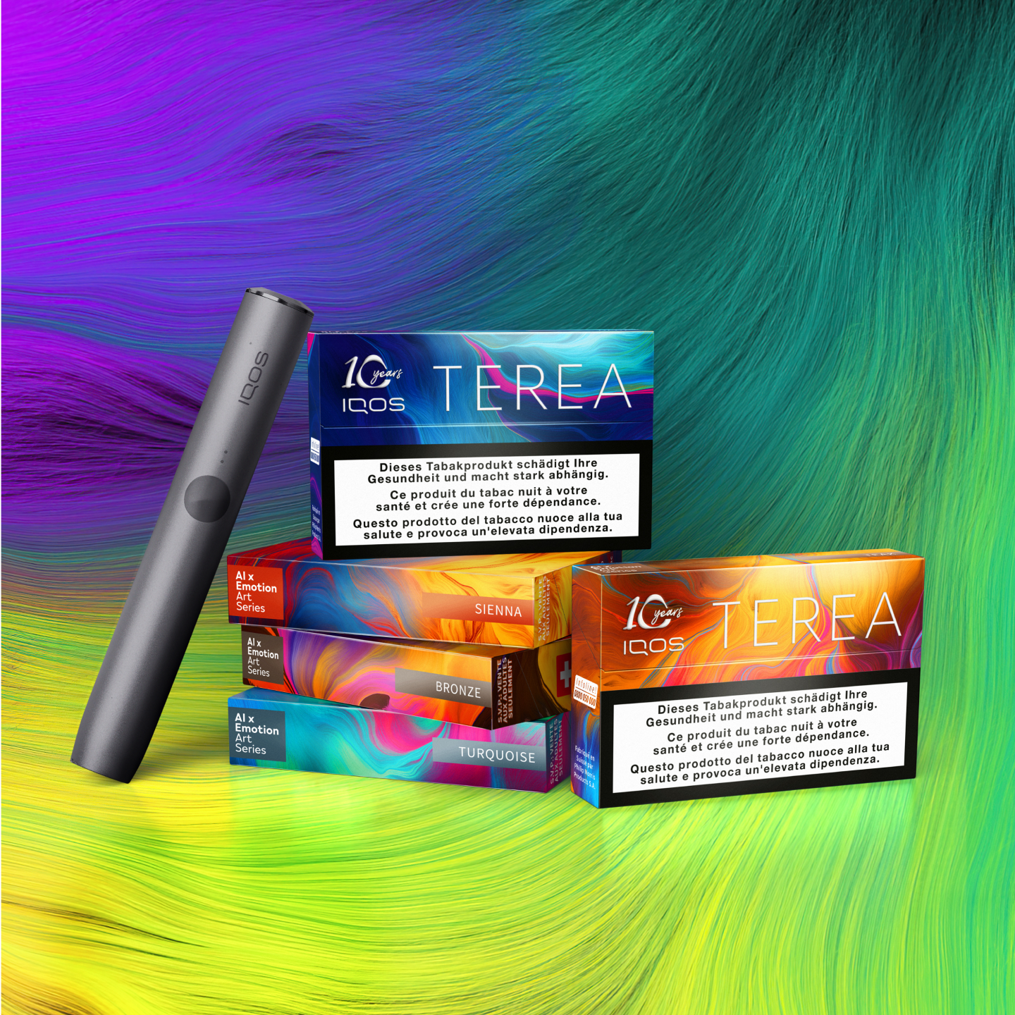 A range of TEREA flavors with IQOS device.