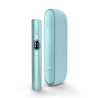 Appareil IQOS ILUMA i Blue Breeze et son chargeur