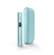 Device:Breeze Blue IQOS ILUMA i device and its charger, standing position