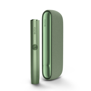 A moss green IQOS ILUMA device.